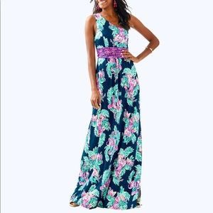 NWT Lilly Pulitzer one shoulder maxi dress